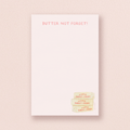 Butter Not Forget — Punny Food Lovers Grocery Notepad