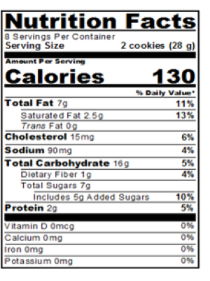 Gluten-Free Peanut Butter Cookie Resealable Bag