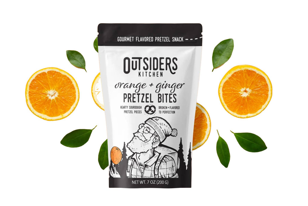 Orange + Ginger Sourdough Pretzel Bites Snack | Case of Six