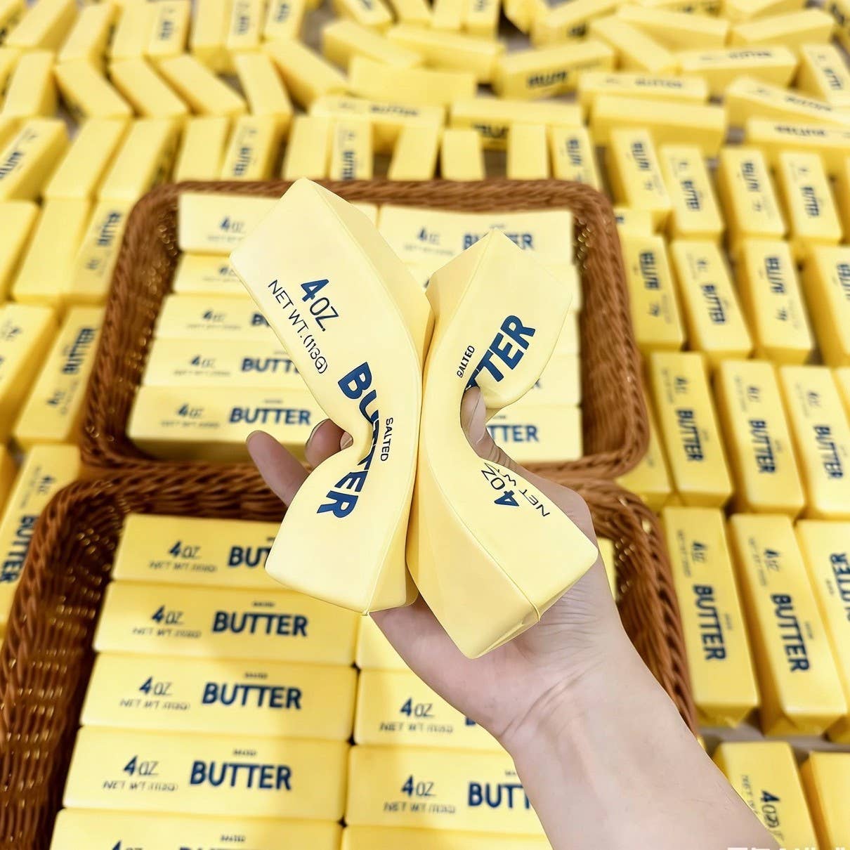 Super Soft Wet Slow Rise Cheese Stick Butter Bar Squishy Toy