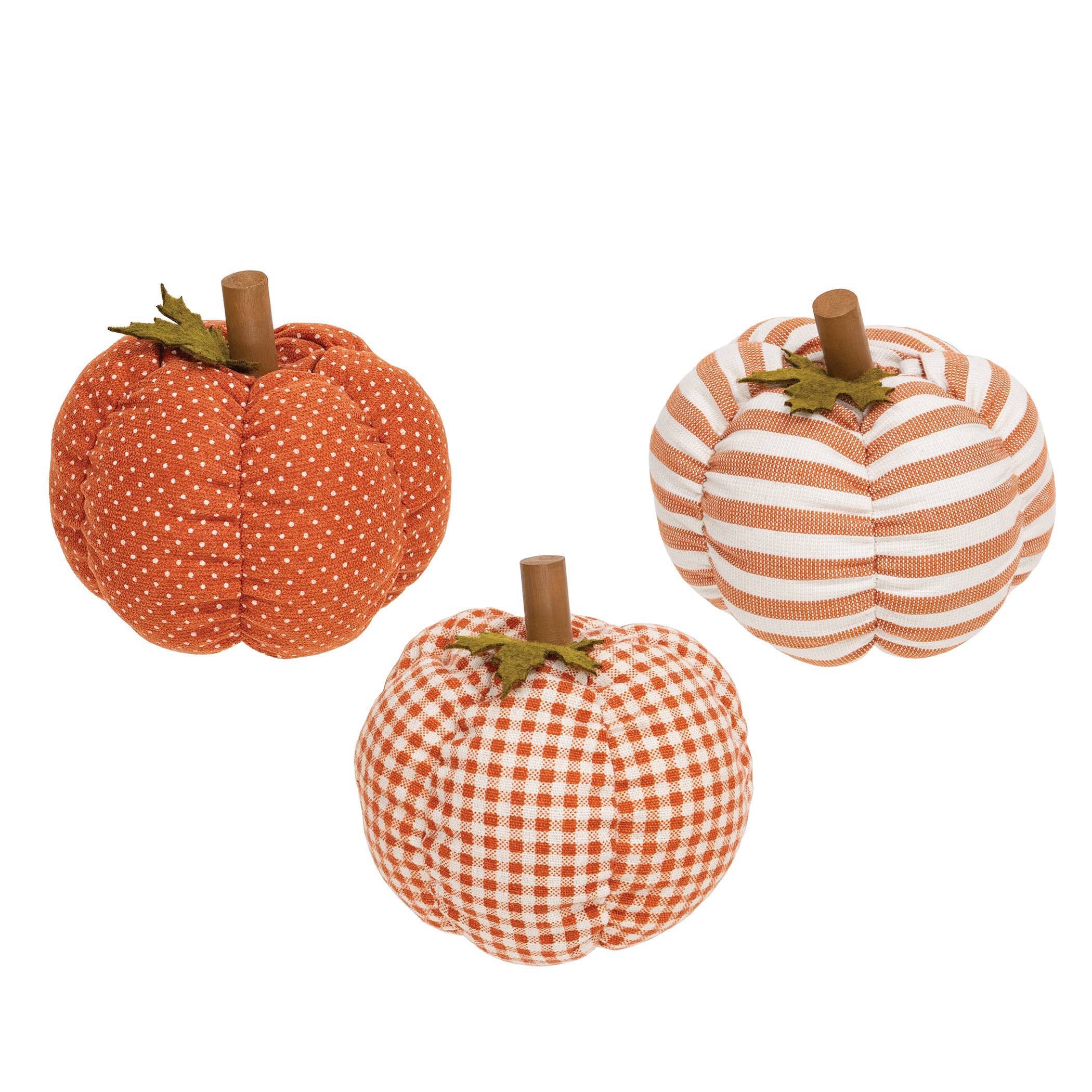 Plush Orange Patterned Pumpkin 3 Asstd