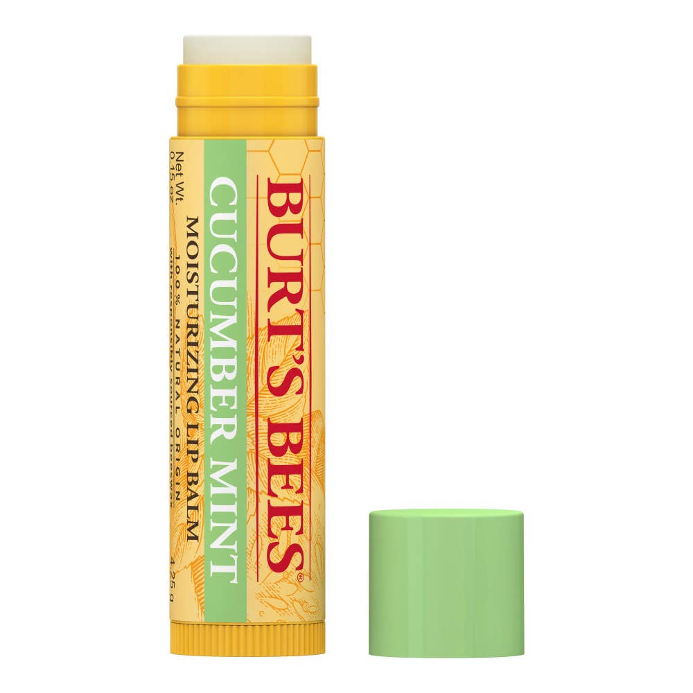 Cucumber Mint Moisturizing Lip Balm With Beeswax, Blister Box