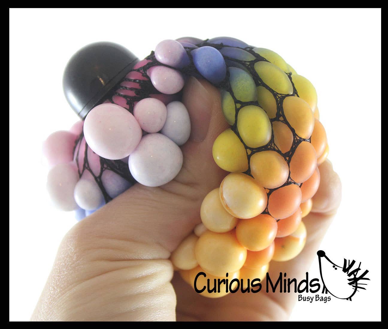 1 Rainbow Mesh Doh Filled Squeeze Balls - Doh - Ultra Squish