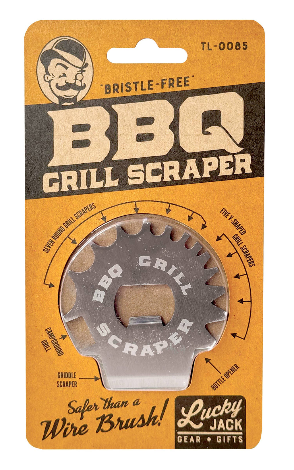 Universal Grill Scraper – Bristle-Free BBQ Tool