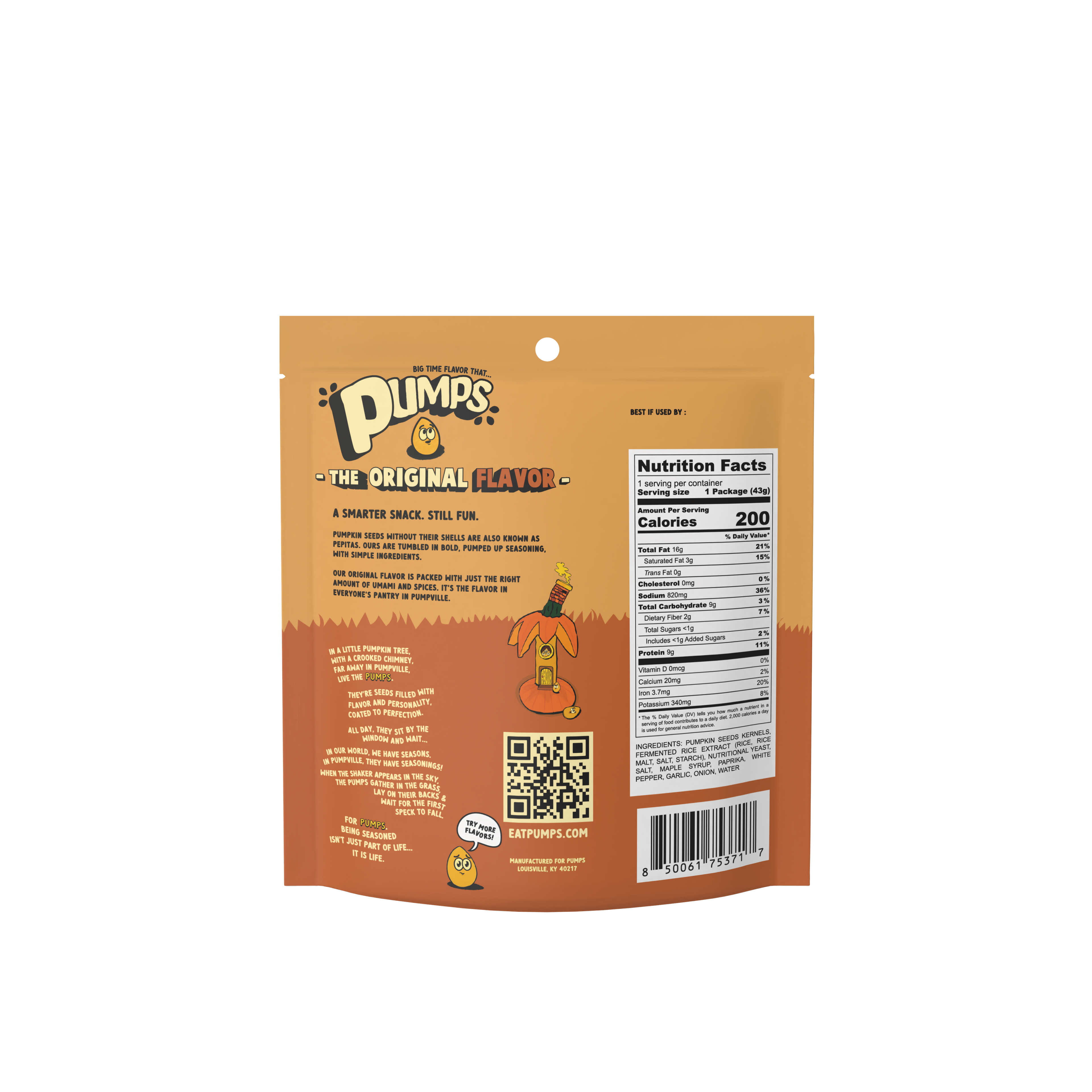 Pumps Toasted Pumpkin Seeds  - The Original Flavor