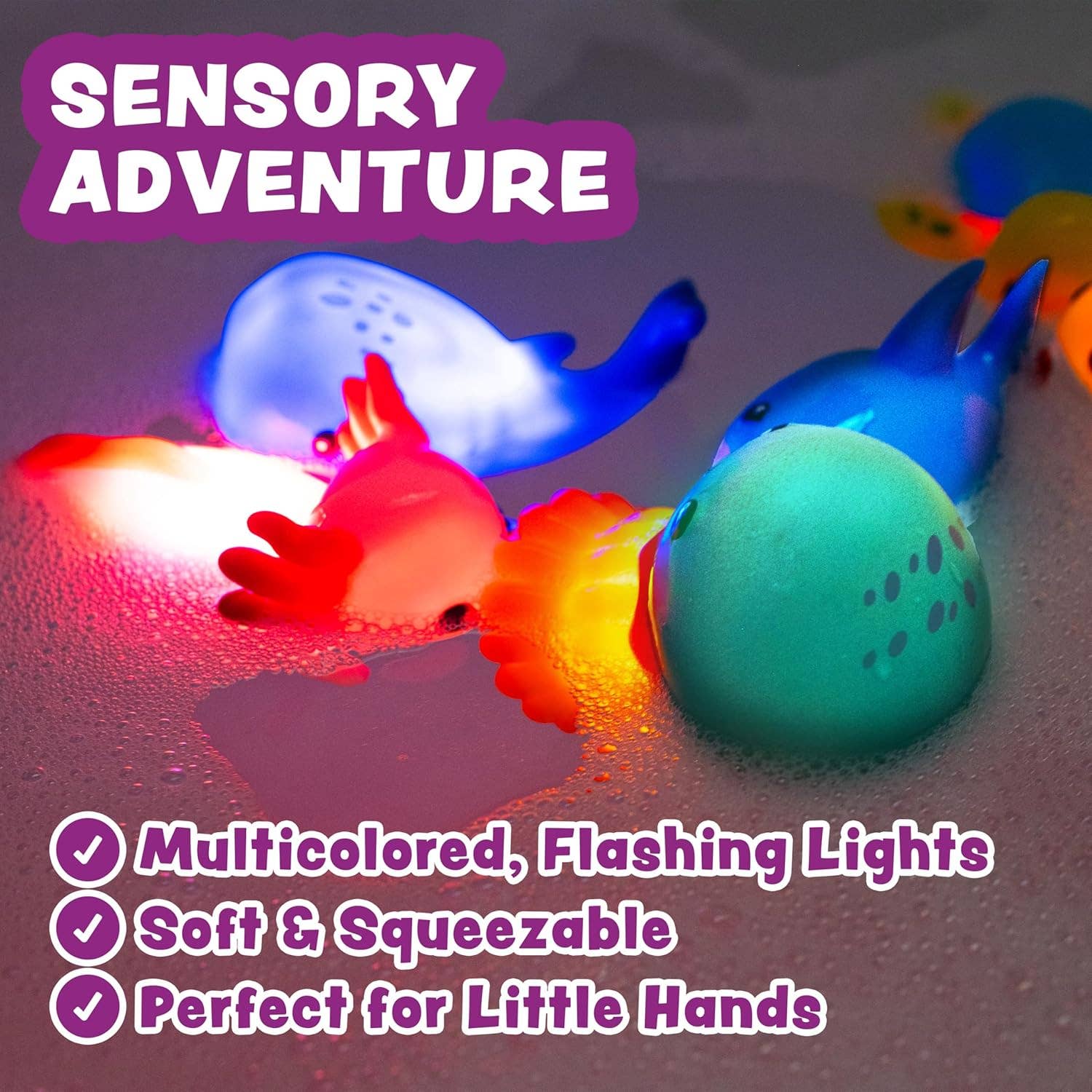 Tub Works® Under the Sea™ Light Up Bath Toys, 6 Pack