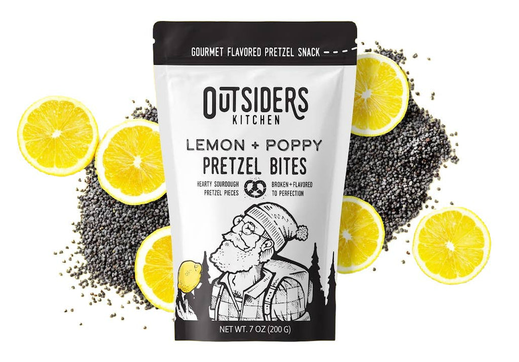 Lemon + Poppy Sourdough Pretzel Bites Snack | Case of Six
