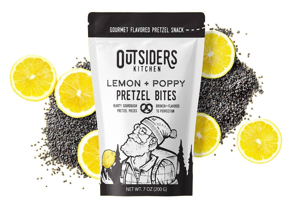 Lemon + Poppy Sourdough Pretzel Bites Snack | Case of Six