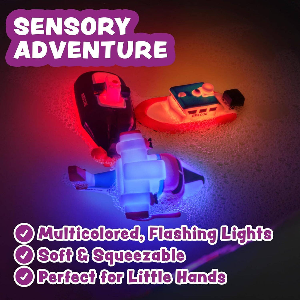 Tub Works® Ocean Rescue™ Vehicles Light Up Bath Toys, 6 Pack