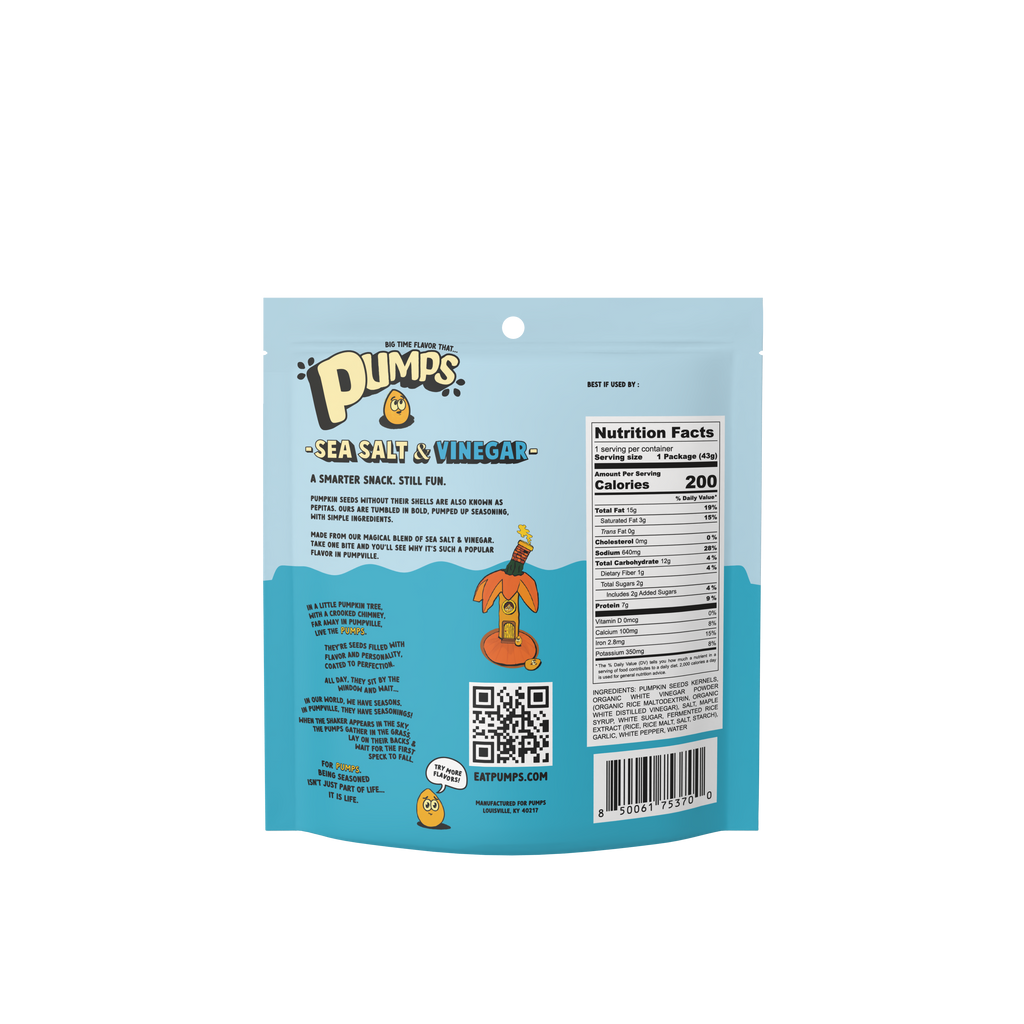 Pumps Toasted Pumpkin Seeds  - Sea Salt & Vinegar