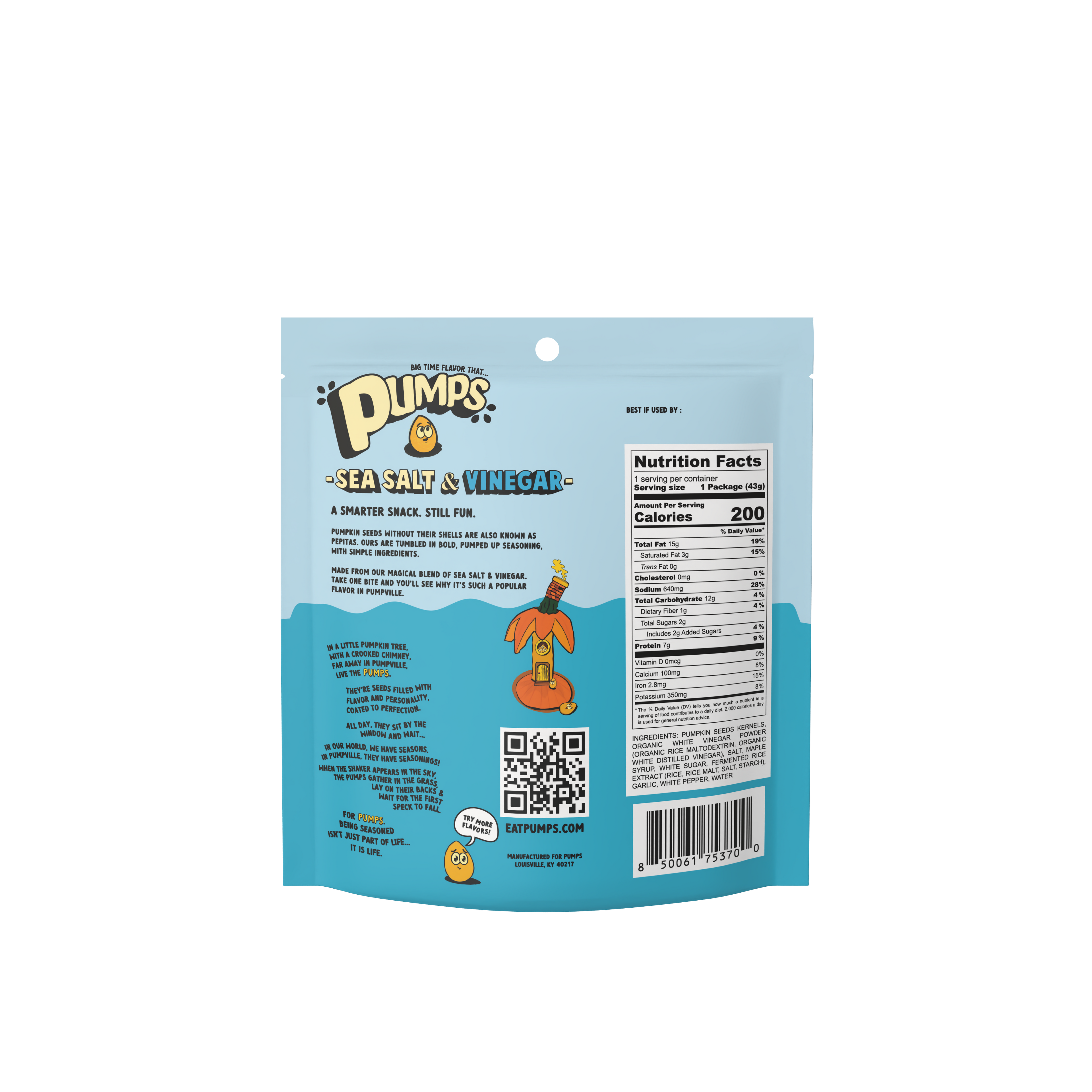 Pumps Toasted Pumpkin Seeds  - Sea Salt & Vinegar