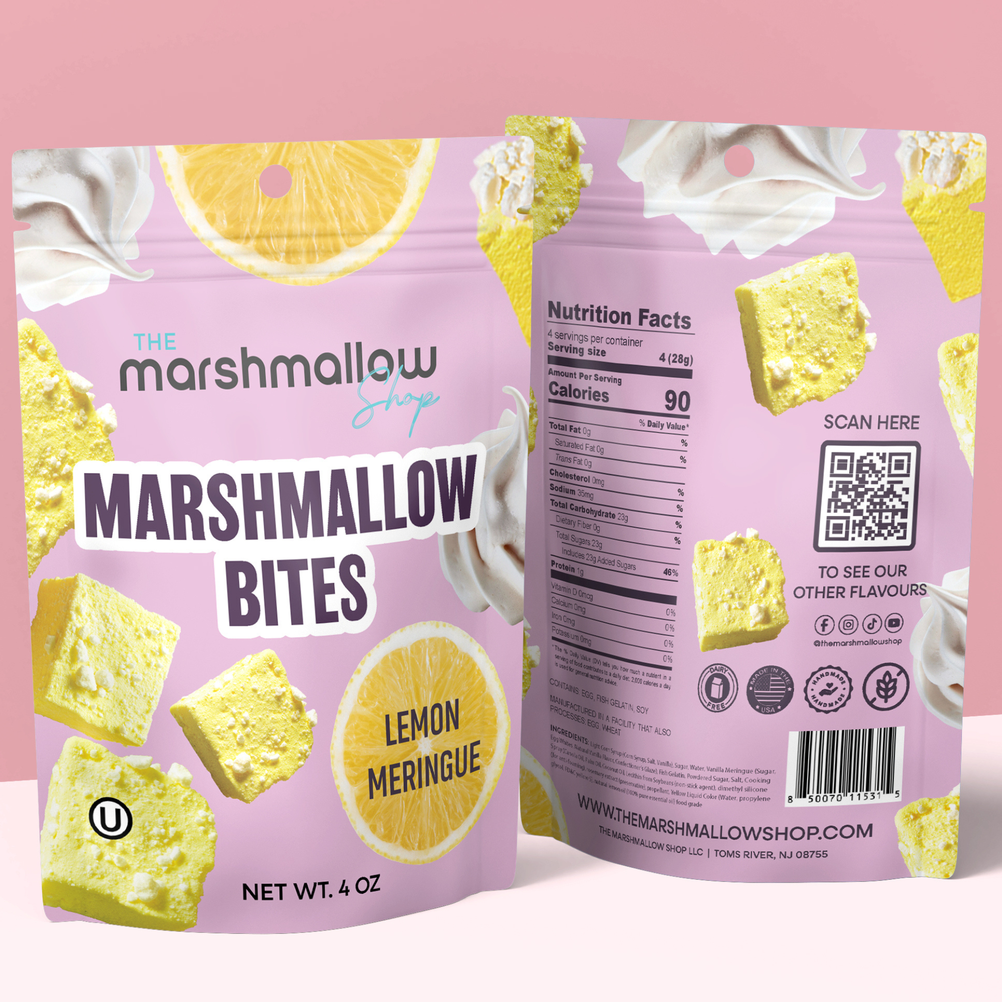 LEMON MERINGUE MARSHMALLOW BITES