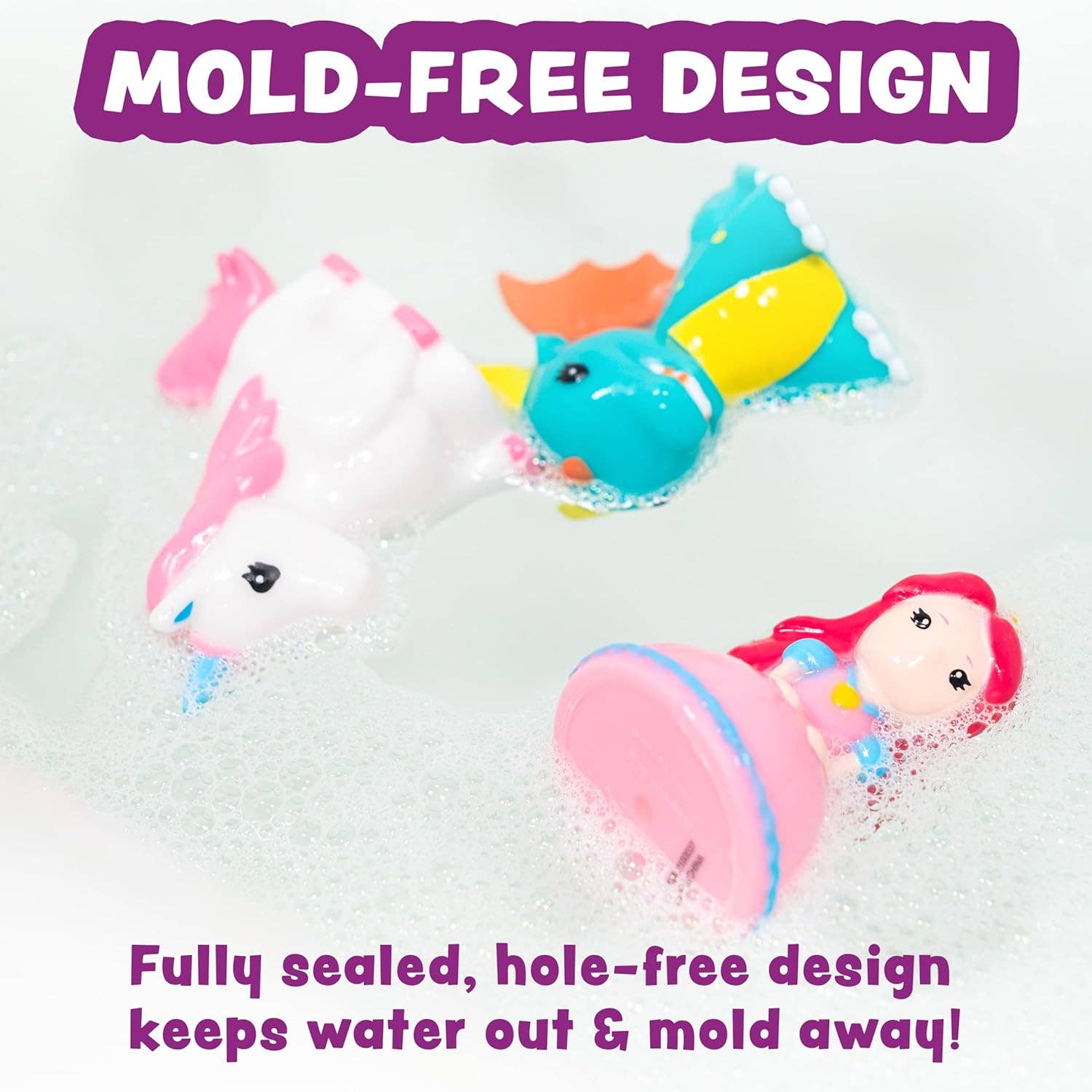 Tub Works® Fantasy™ Mold Free Bath Toys, 6 Pack