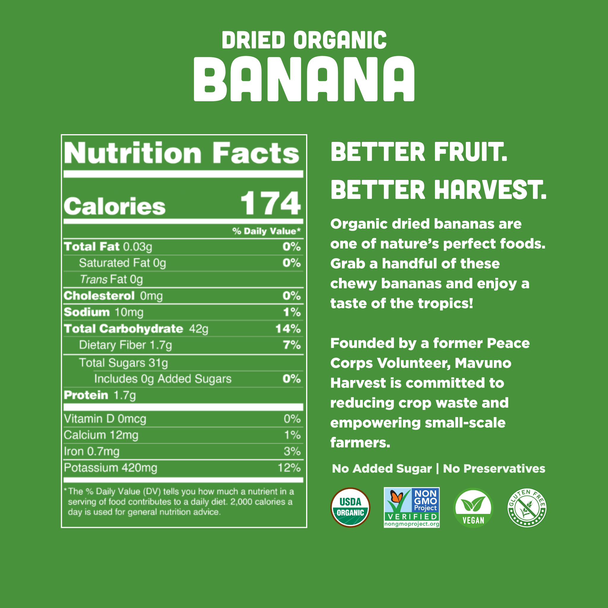Organic Dried Banana