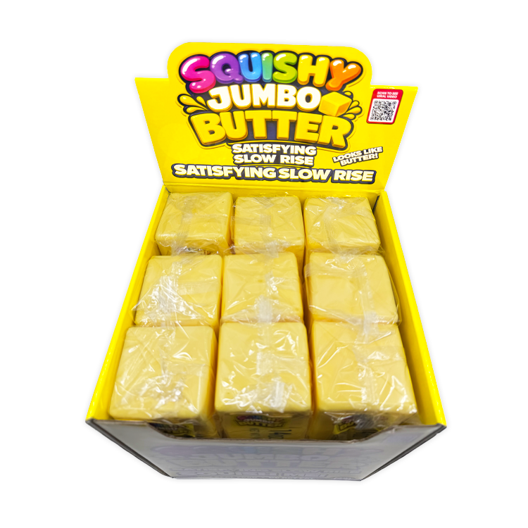 Fun Doh 10" JUMBO Butter Squish Slow Rise Toy- 9/Display