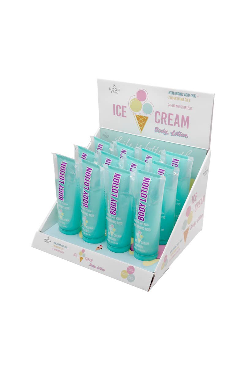 Noon Bora 52729 Papaya & Peach Ice Cream Body Lotion - 12 pc