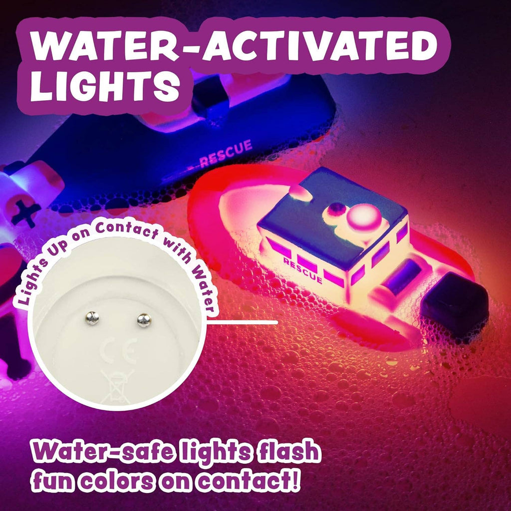 Tub Works® Ocean Rescue™ Vehicles Light Up Bath Toys, 6 Pack