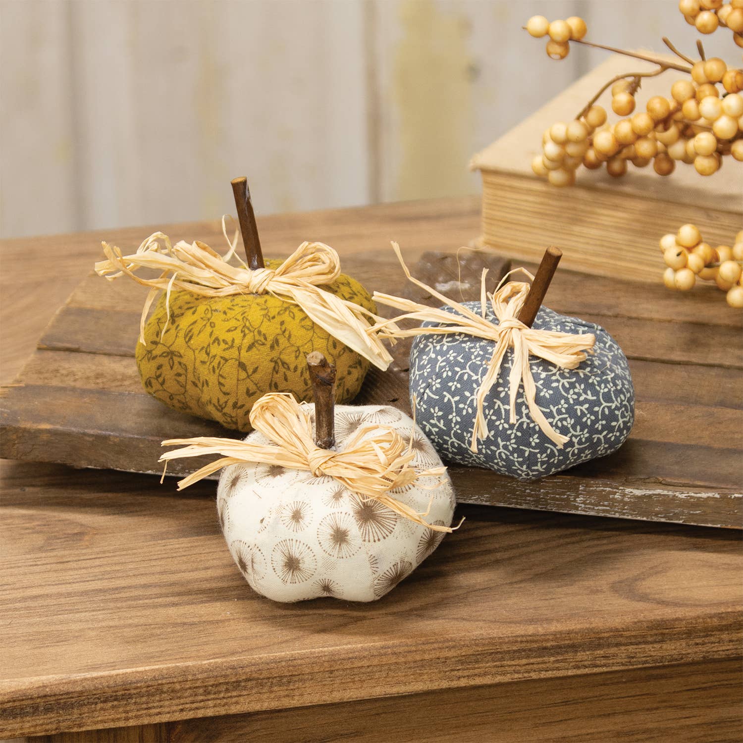 Fall Pattern Pumpkin - 3 Assorted