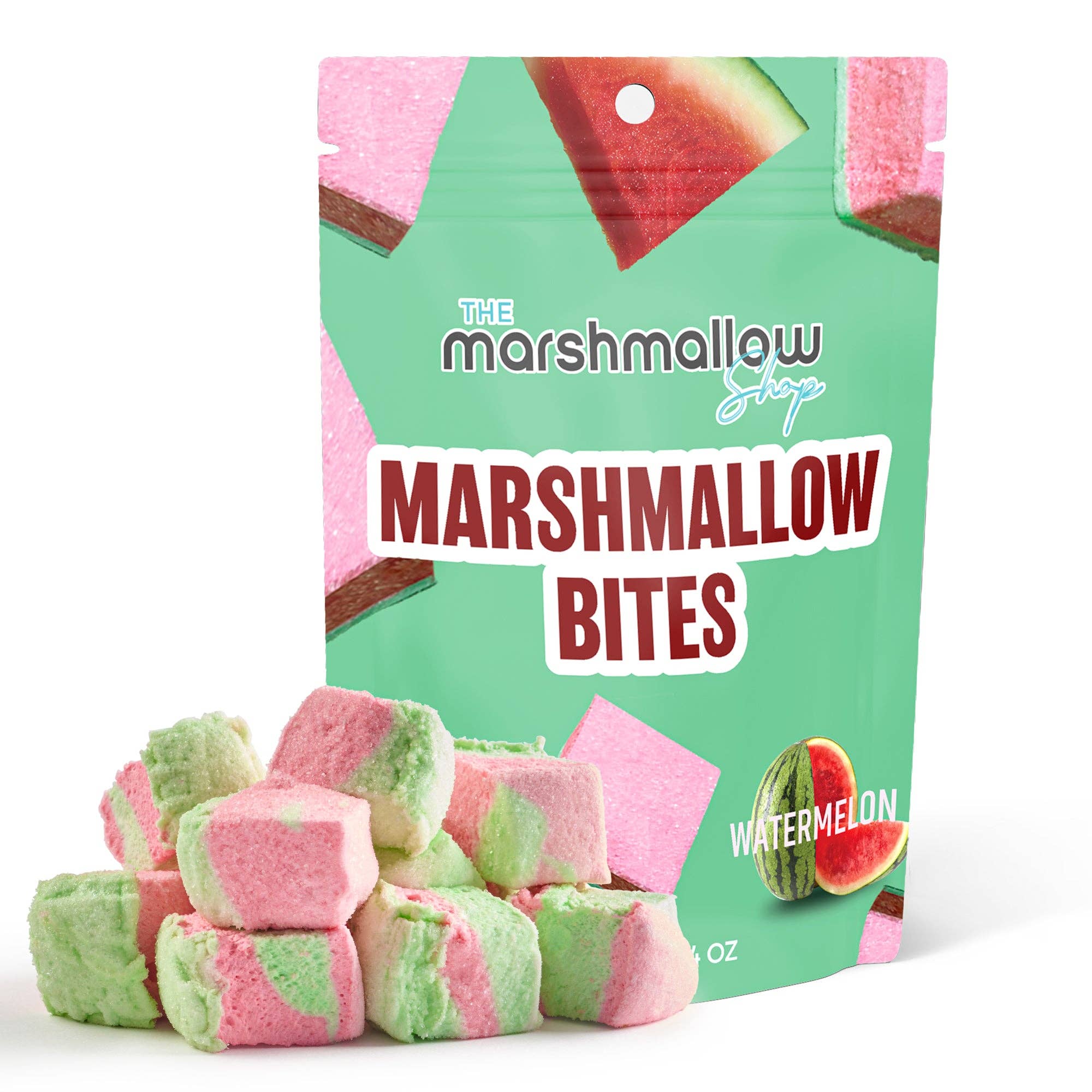 WATERMELON MARSHMALLOW BITES
