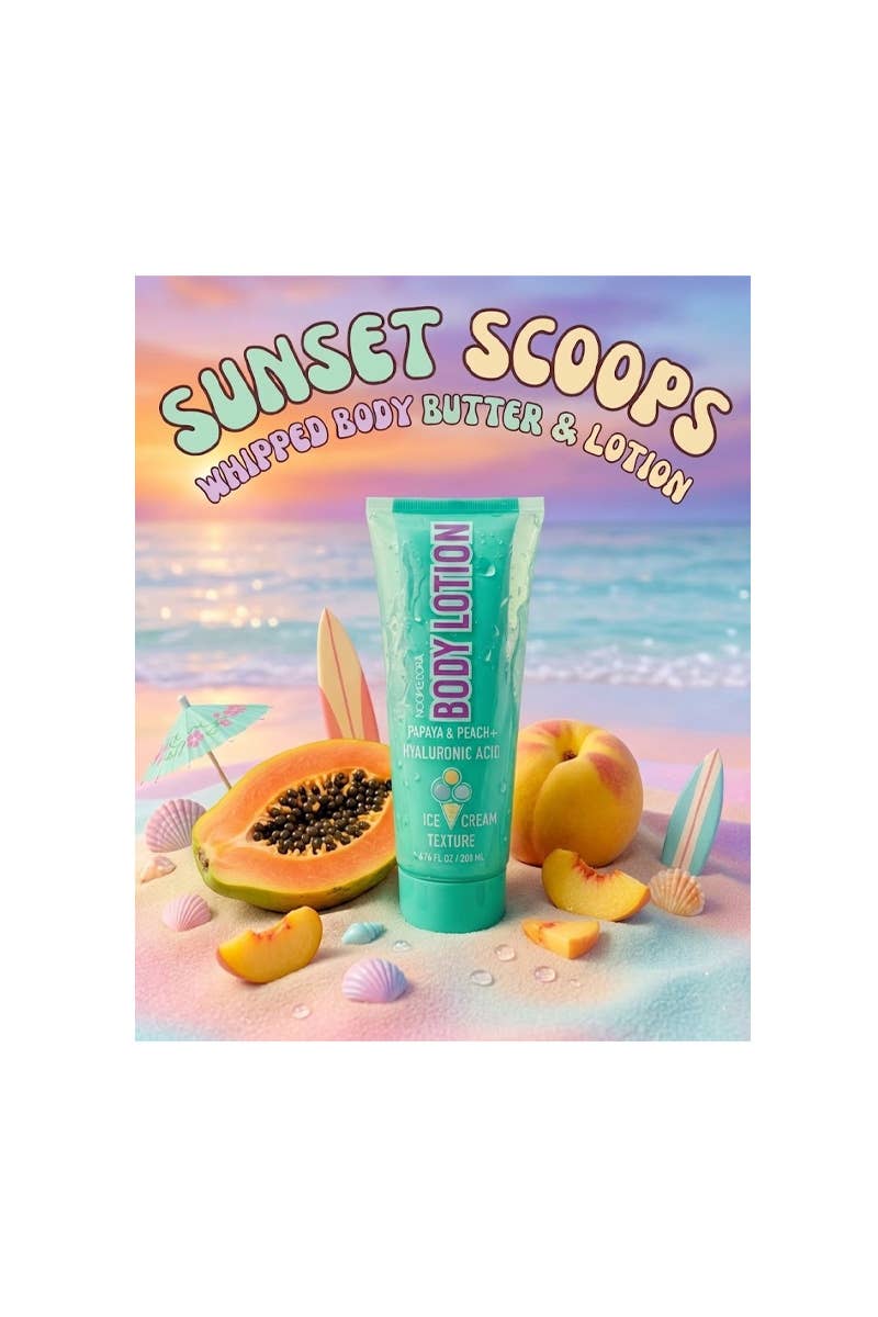 Noon Bora 52729 Papaya & Peach Ice Cream Body Lotion - 12 pc