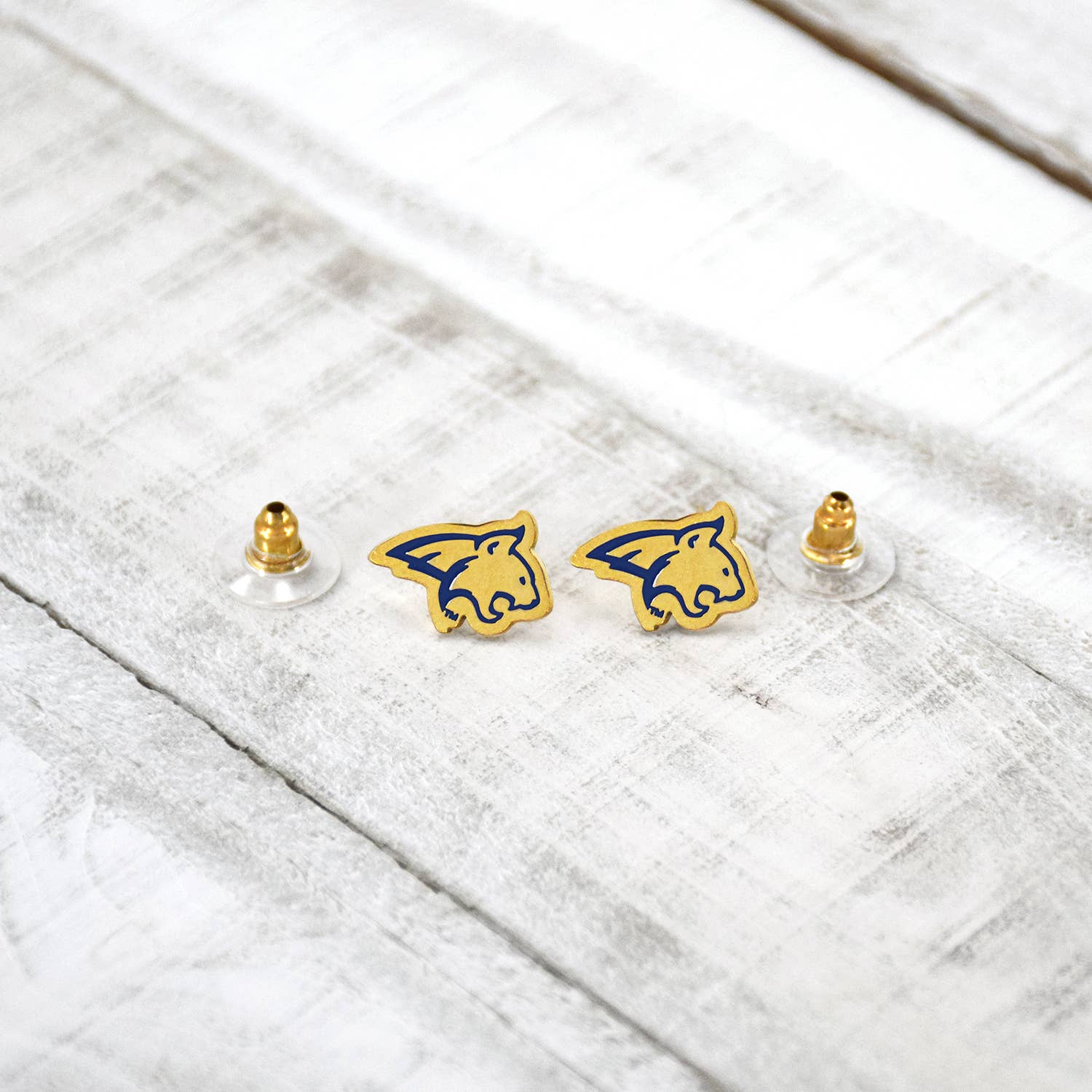 Montana State Post Earrings Bobcats