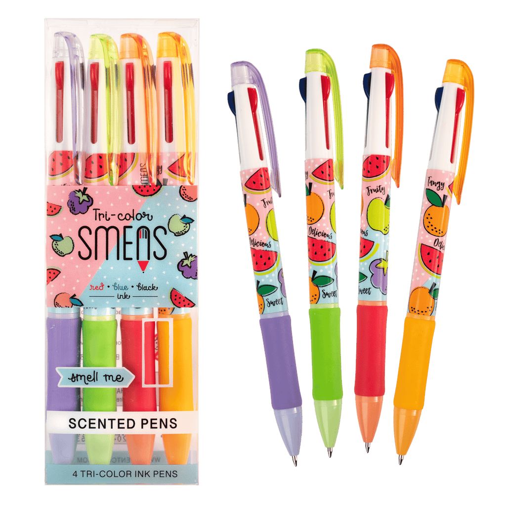 Tri-Color Smens - Scented Pens - 4 Count. No Counter Display