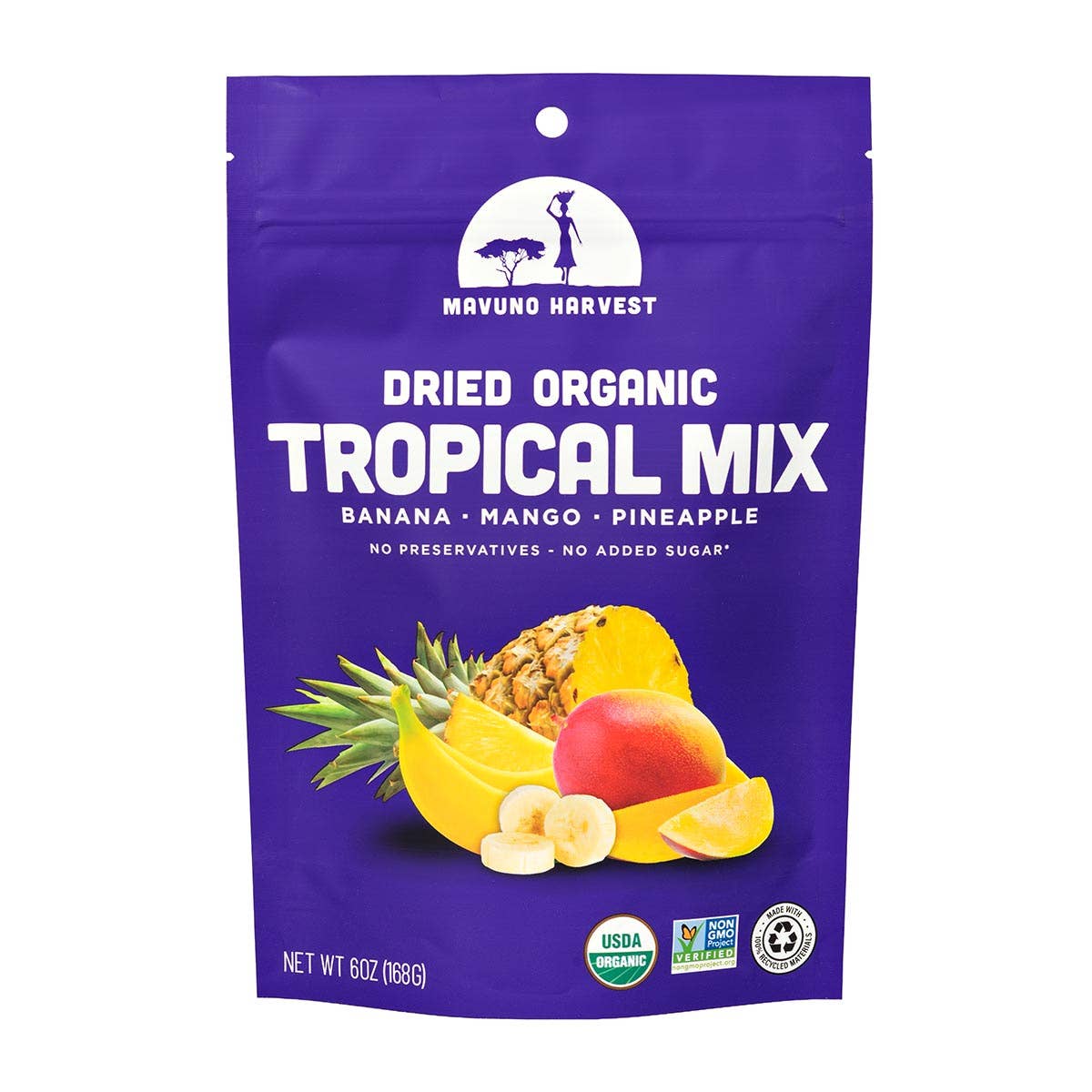 Organic Dried Tropical Mix (Mango, Banana, Pineapple)