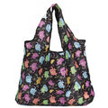 12pk Large Foldable Nylon Reusable Grocery Tote Bag Elephant Print Shopping Bag