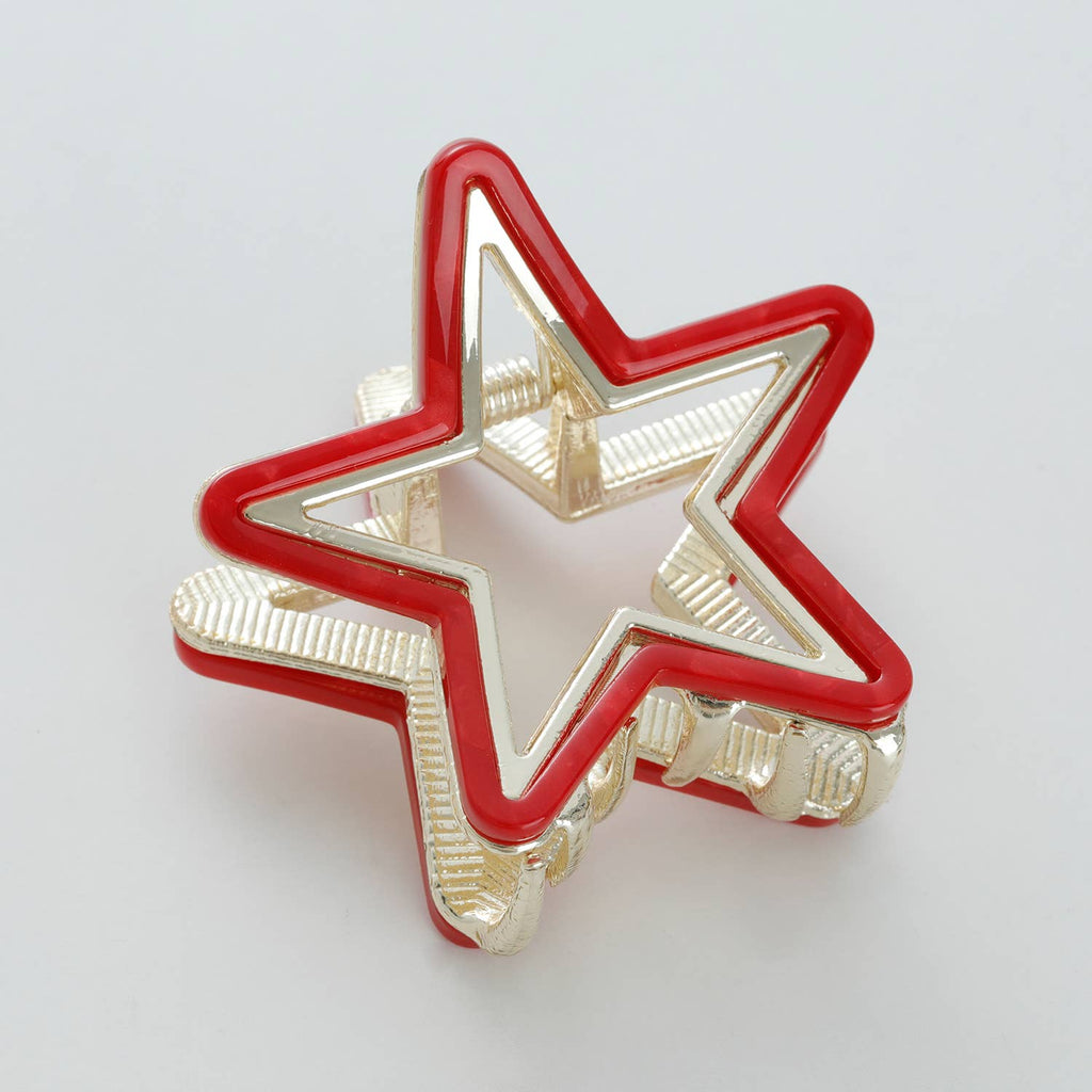 Americana Star Metal Claw Clip - Small