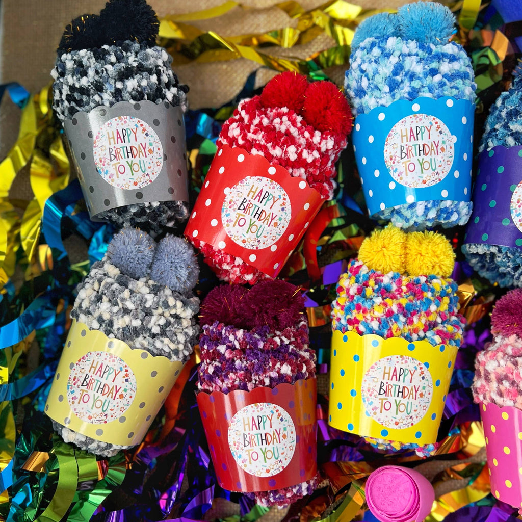 Happy Birthday Cupcake Socks - Novelty Cozy Birthday Gift