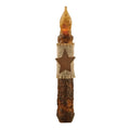 Burnt Mustard Burlap Star BOC Taper - 6" Timer