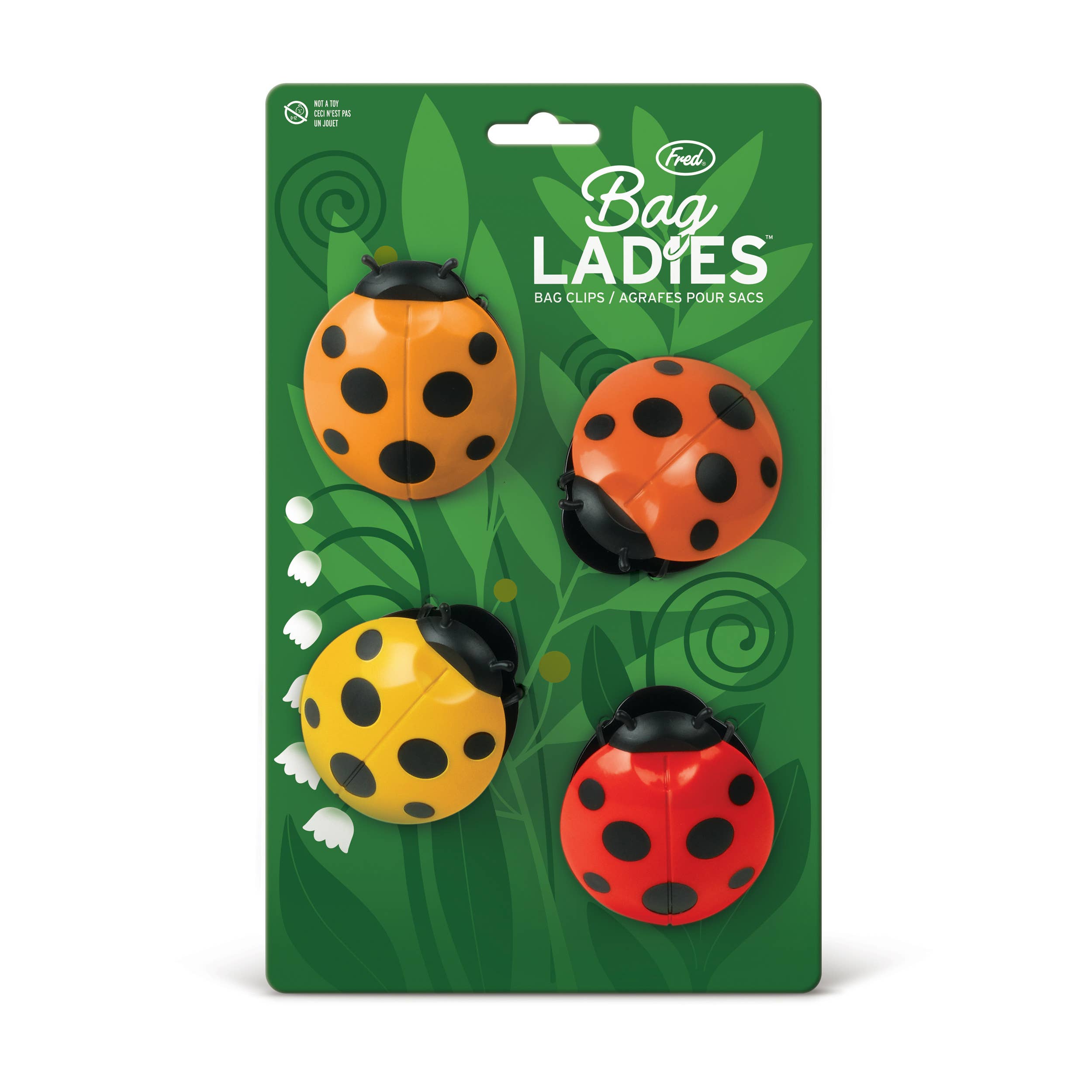 Bag Ladies - Ladybug Bag Clips - Set of 4