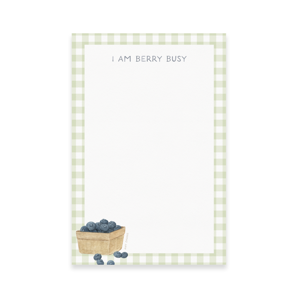 I Am Very Busy — Blueberry and Gingham Productivity Notepad