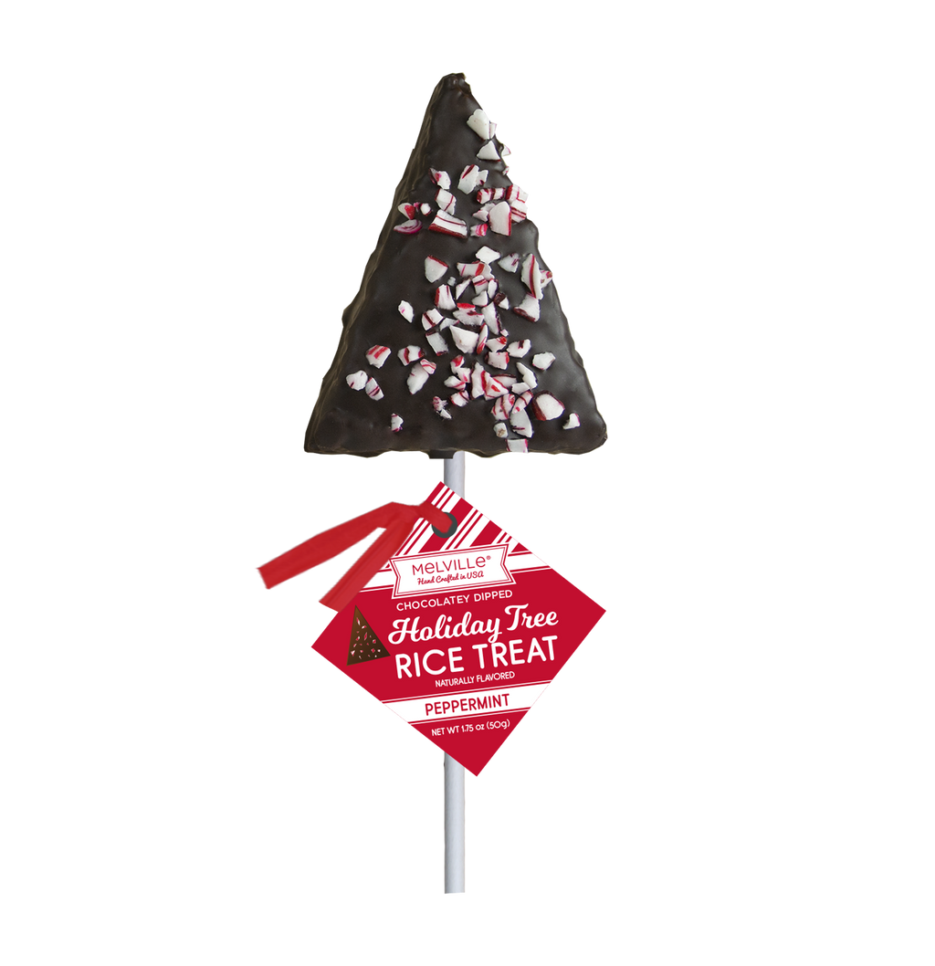 Peppermint Cereal Treat Trees - White & Dark Chocolatey-Coated