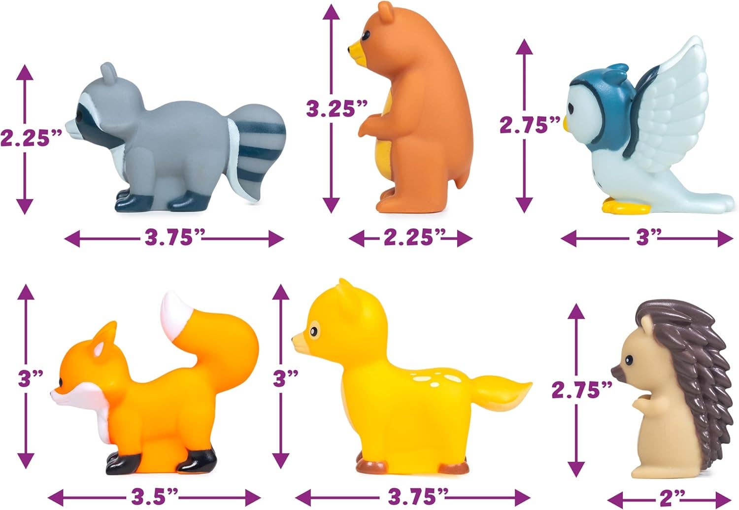 Tub Works® Woodland™ Mold Free Bath Toys, 6 Pack