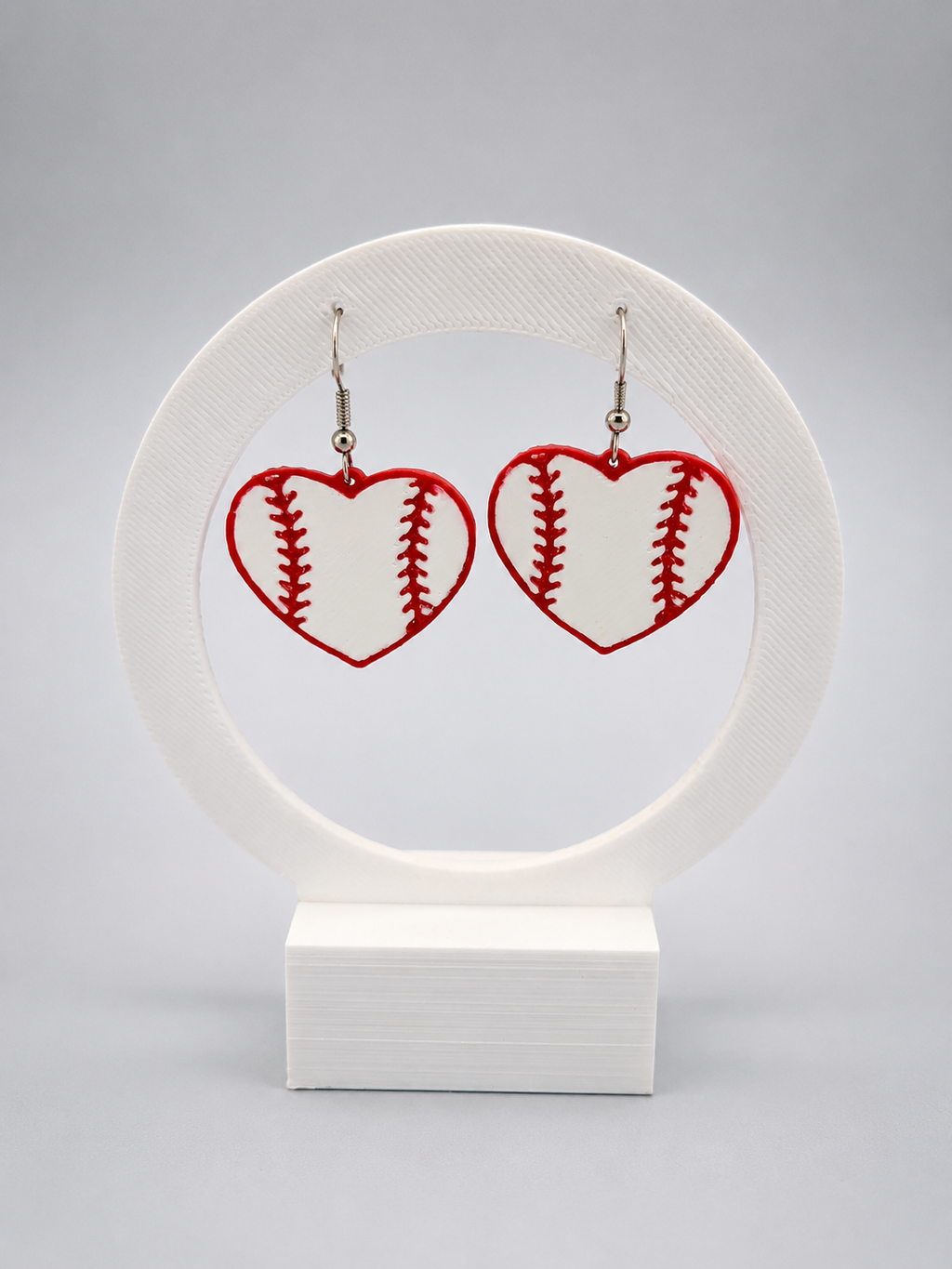 Baseball Heart Earrings | Softball Mom Earrings
