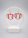 Baseball Heart Earrings | Softball Mom Earrings