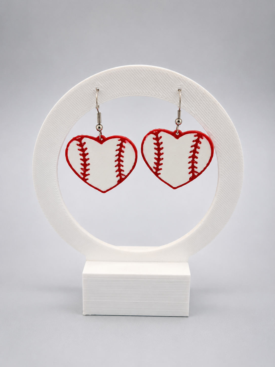 Baseball Heart Earrings | Softball Mom Earrings