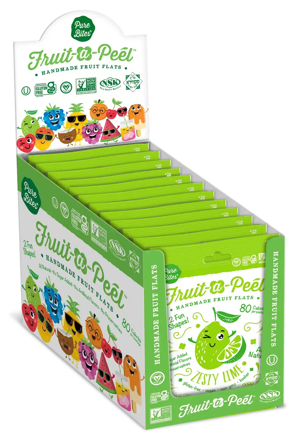 Fruit-a-Peel Zesty Lime  Fruit Flats