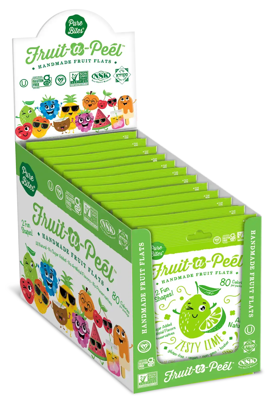 Fruit-a-Peel Zesty Lime  Fruit Flats