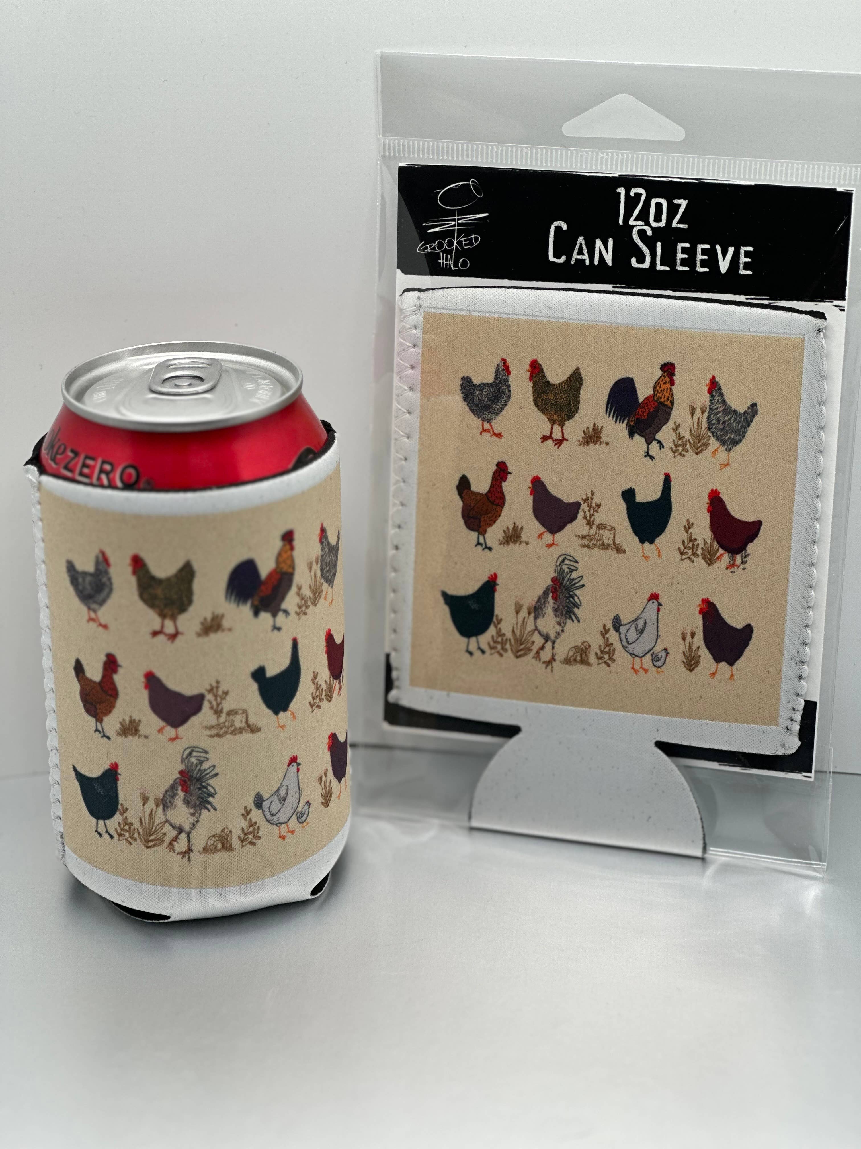 Chickens Neoprene Can Sleeve