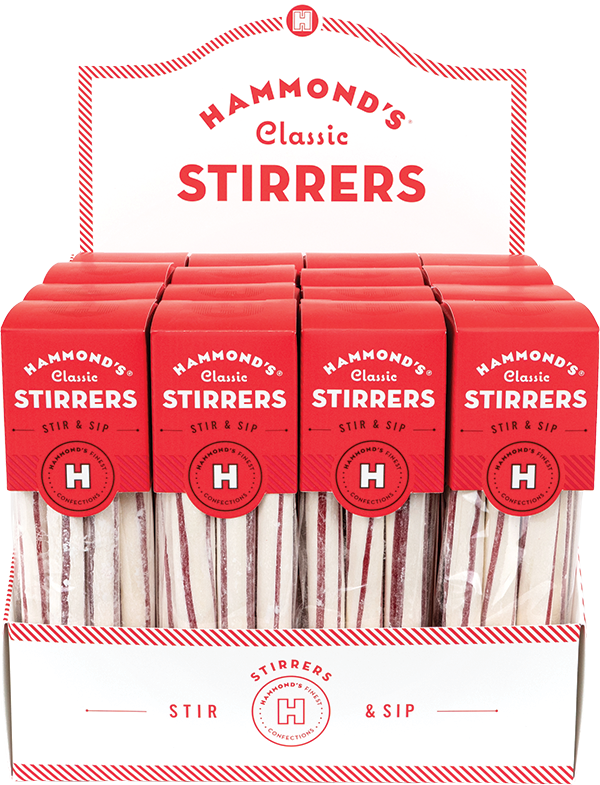 All-Natural Peppermint Cocoa Stirrers -16 Box POP Display