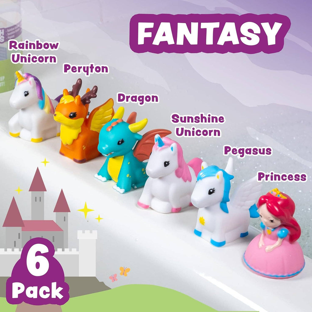 Tub Works® Fantasy™ Mold Free Bath Toys, 6 Pack