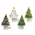 Ceramic Christmas Tree Nightlight - 4 Assorted