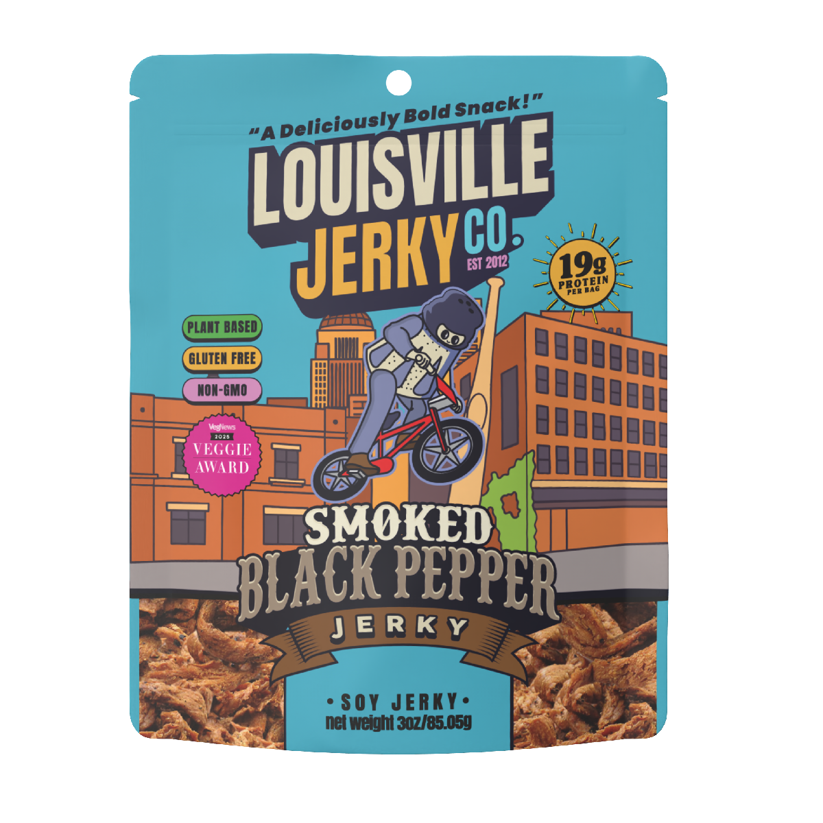 Vegan & Plant Based Smoked Black Pepper Jerky 3 oz