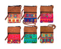 Small Embroidered Huipil Leather Purse Passport Bag