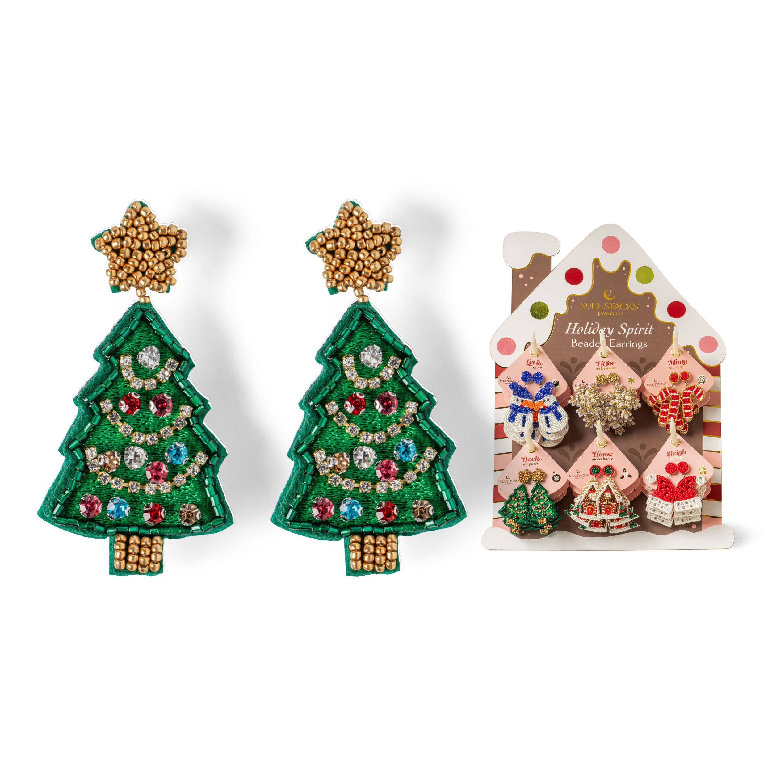 Soul Stacks Holiday Spirit Beaded Earrings
