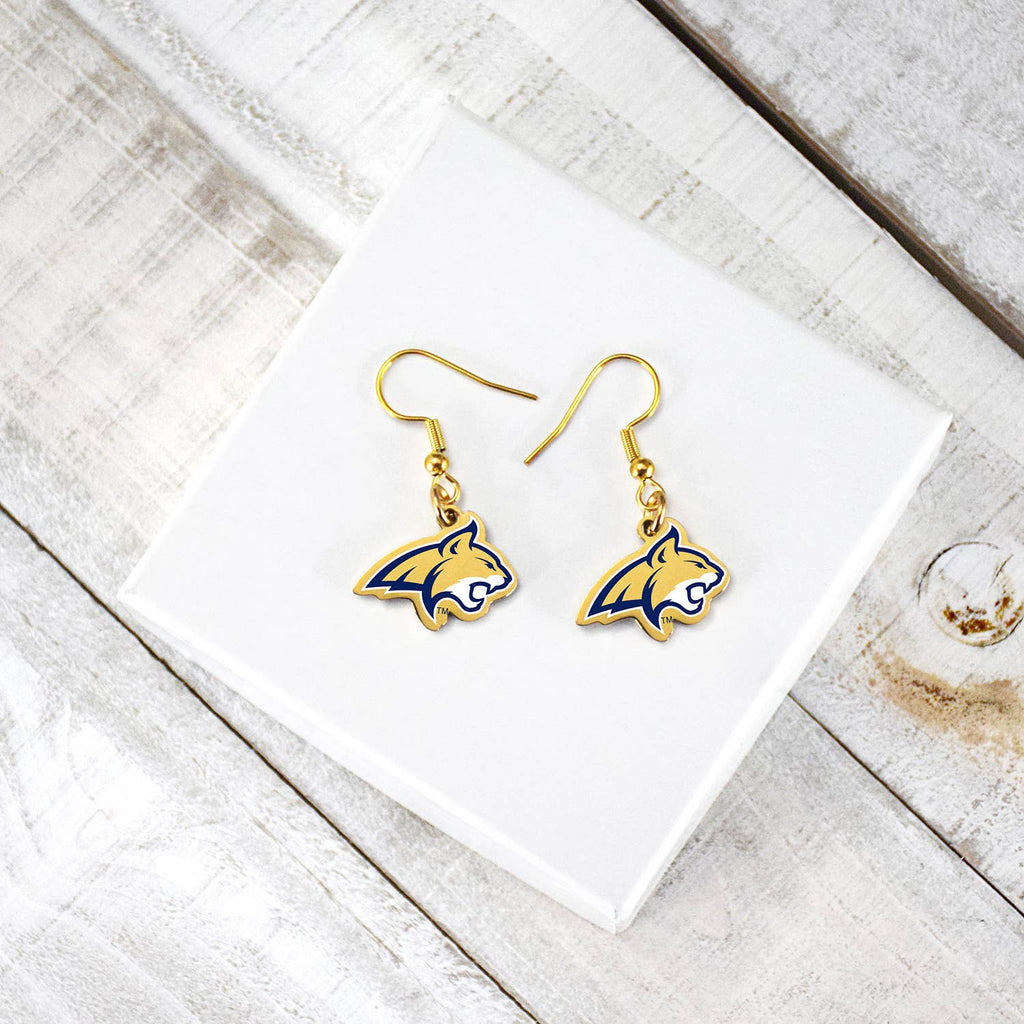 Montana State Dangle Earrings Bobcats