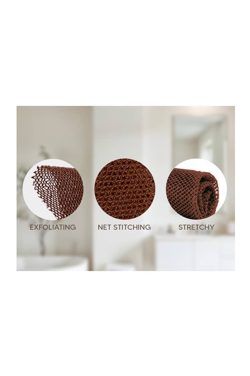 CALA 69493 Nude 2 pcs Exfoliating Bath Long Towels - 6 pc
