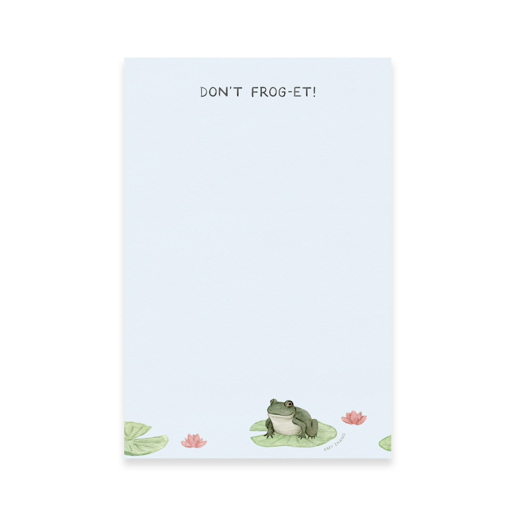 Don't Forget! — Lily Pad And Frog Pun To-Do List Notepad